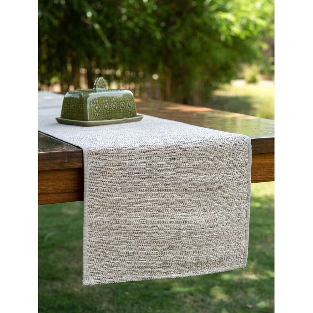 Banana Fibre Table Runner — Beige Brown