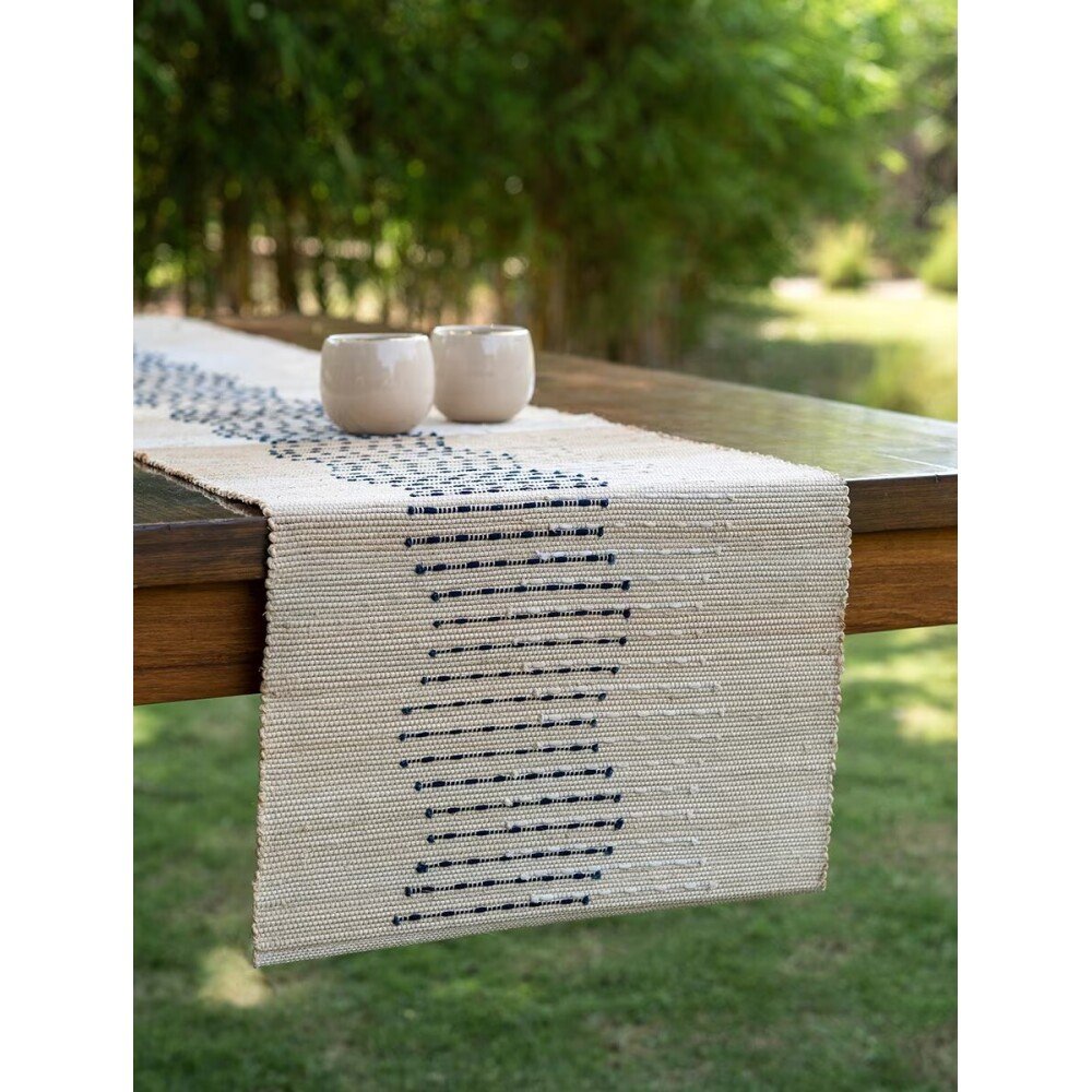 Buy Beige Brown Banana Fibre Solid Table Runner
