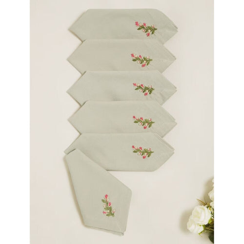 Buy Beige Brown Cotton Printed Table Napkins