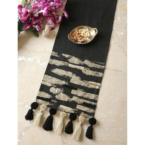 Buy Beige Brown Cotton Table Runner