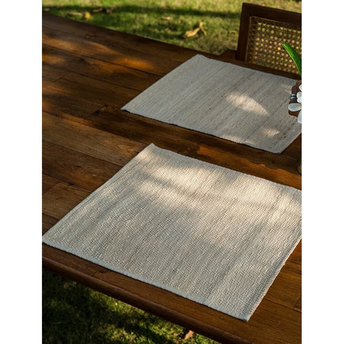 Buy Beige Brown Hand Crafted Banana Fibre Rectangle Table Runner