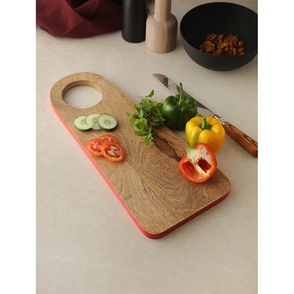 Buy Beige Brown Mango Wood Solid Cheese Boards