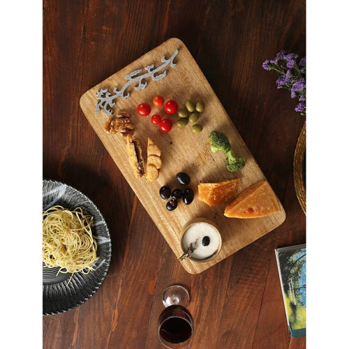 Buy Beige Brown Mango Wood Solid Cheese Boards