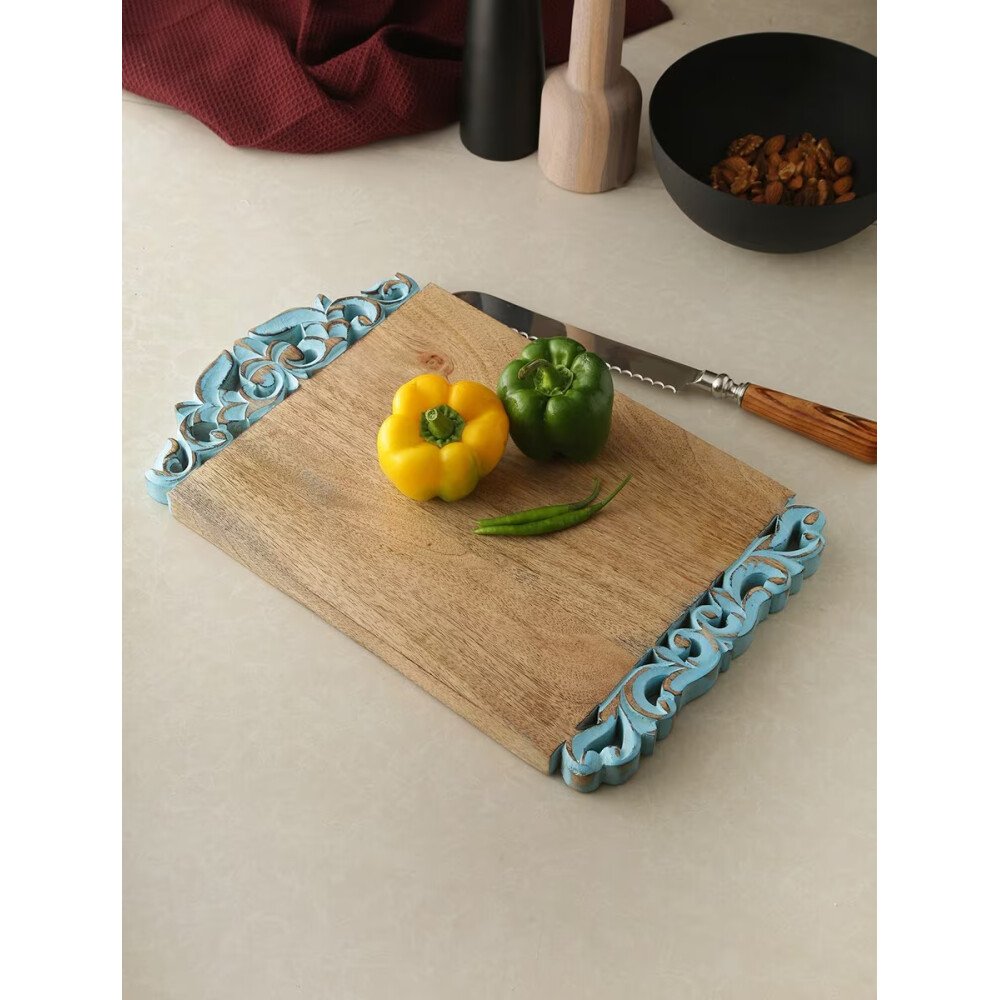 Buy Beige Brown Mango Wood Solid Cheese Boards
