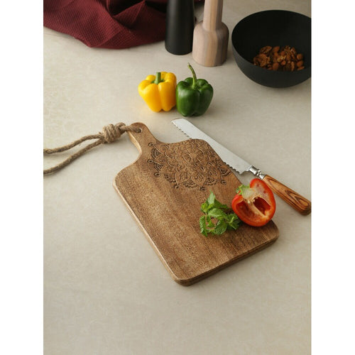 Buy Beige Brown Mango Wood Solid Cheese Boards