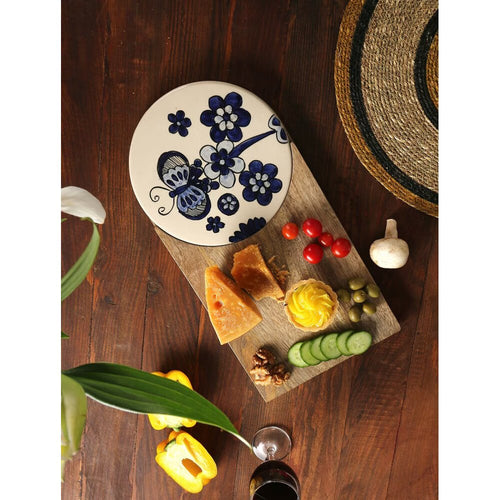 Buy Beige Brown Mango Wood Solid Cheese Boards