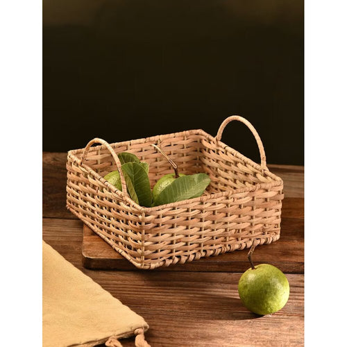 Buy Beige Brown Rattan Hand Crafted Storage