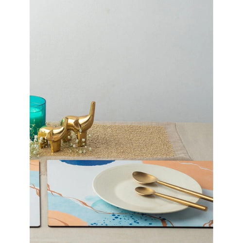 Buy Beige Brown Rectangle MDF Printed Mats