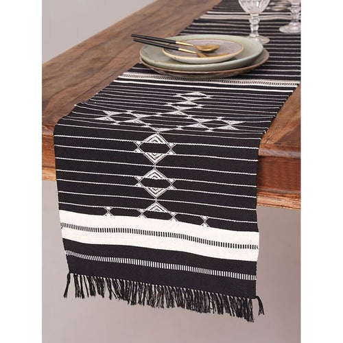 Buy Black Cotton Table Runner