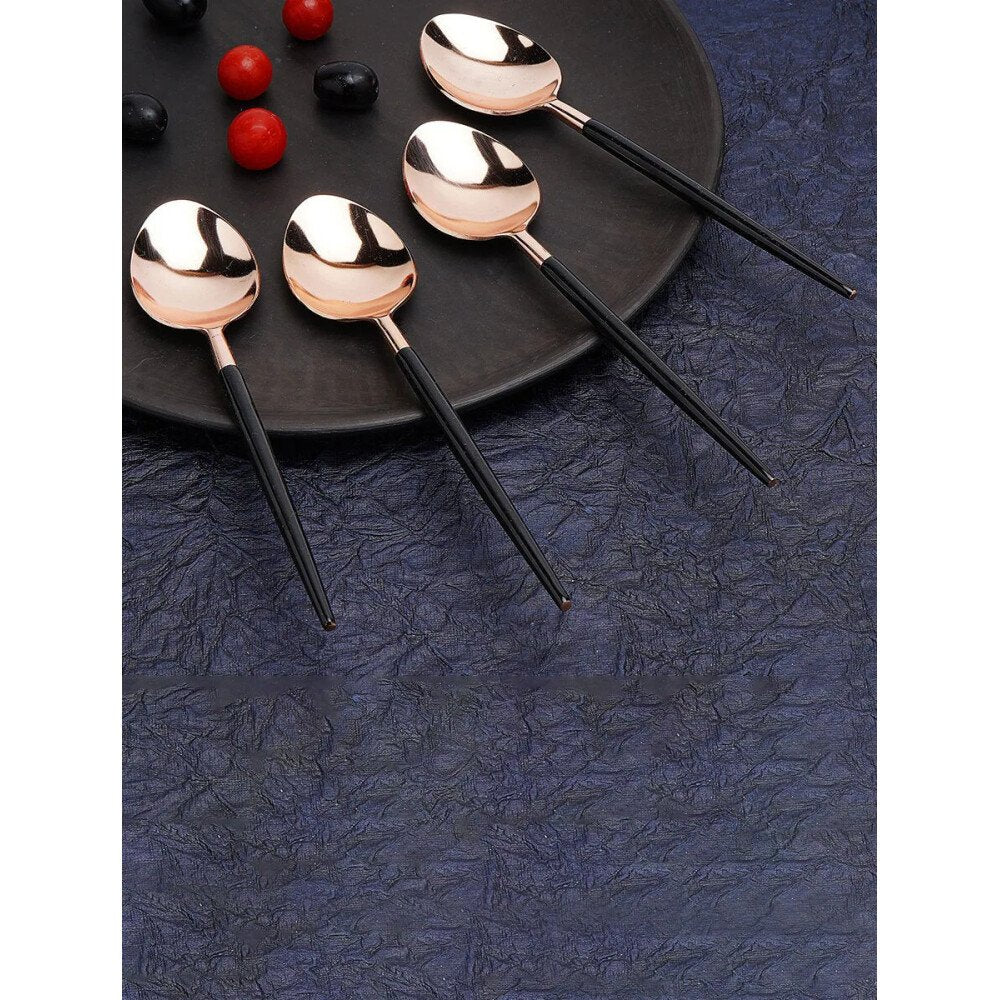 Buy Black Solid Stainless Steel Cutlery