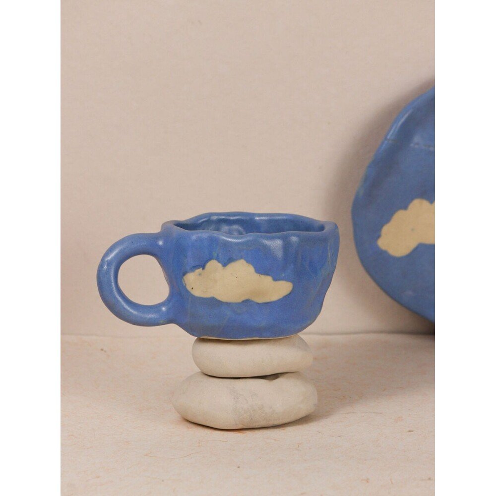 Buy Blue Hand Crafted Ceramic Cups