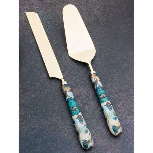 Buy Blue Hand Crafted Metal Cutlery