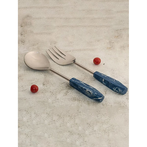 Buy Blue Hand Crafted Stainless Steel Cutlery