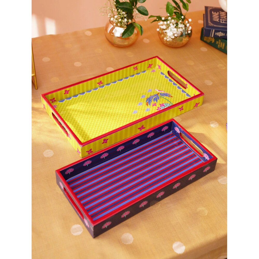 Buy Blue MDF Medium Tray