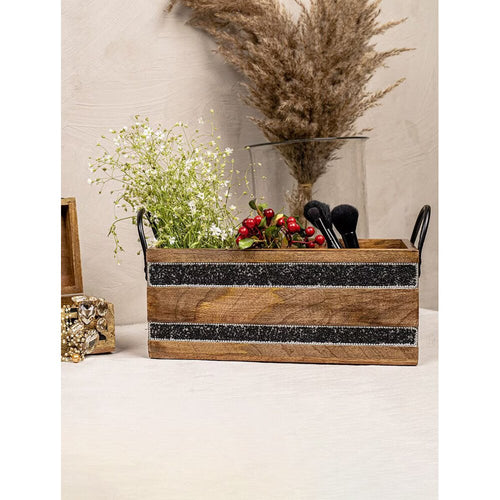 Buy Brown Acacia Wood Engraved Tray/Platter
