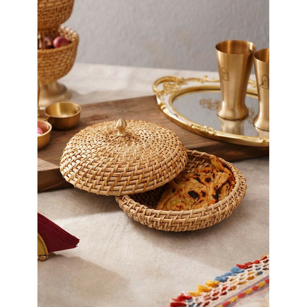 Buy Brown Cane Hand Crafted Storage