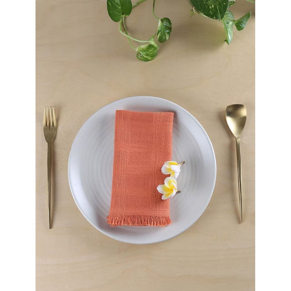 Buy Brown Cotton Table Napkins