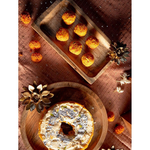 Buy Brown Mango Wood Solid Tray/Platter