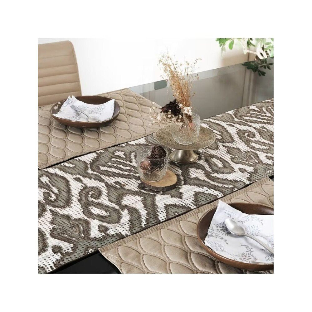 Buy Brown Rectangle Cotton Woven Mats