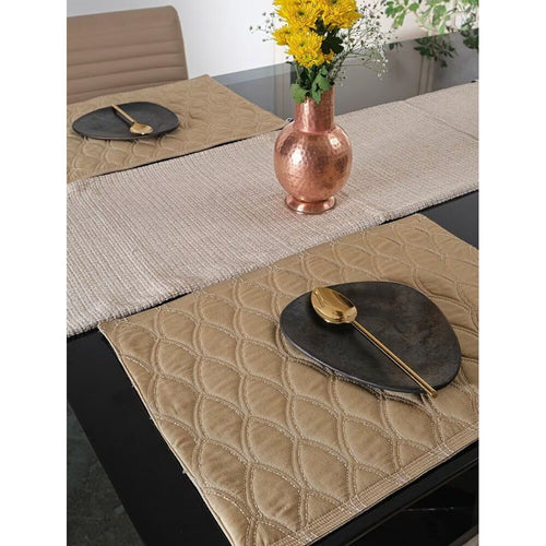 Buy Brown Rectangle Cotton Woven Mats