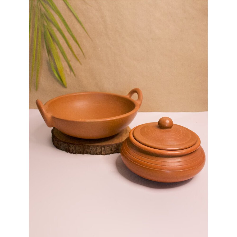 Buy Brown Self Standing Terracotta Cookware