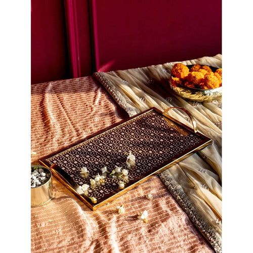 Buy Brown Steel Solid Tray/Platter