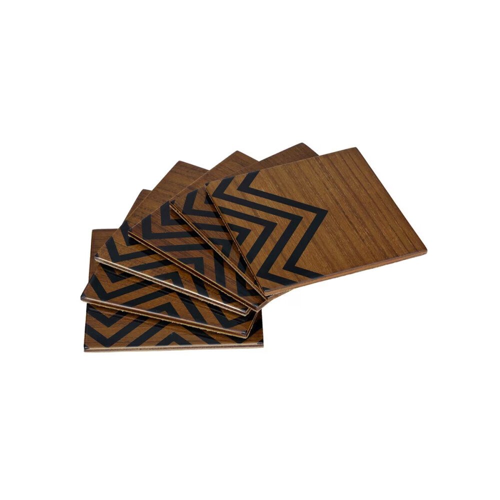 Buy Brown Wood Hand Crafted Coaster & Trivet