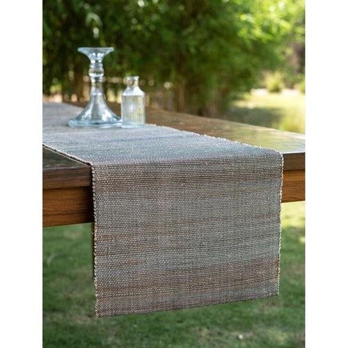 Buy Charcoal Black Hand Crafted Banana Fibre Solid Table Runner