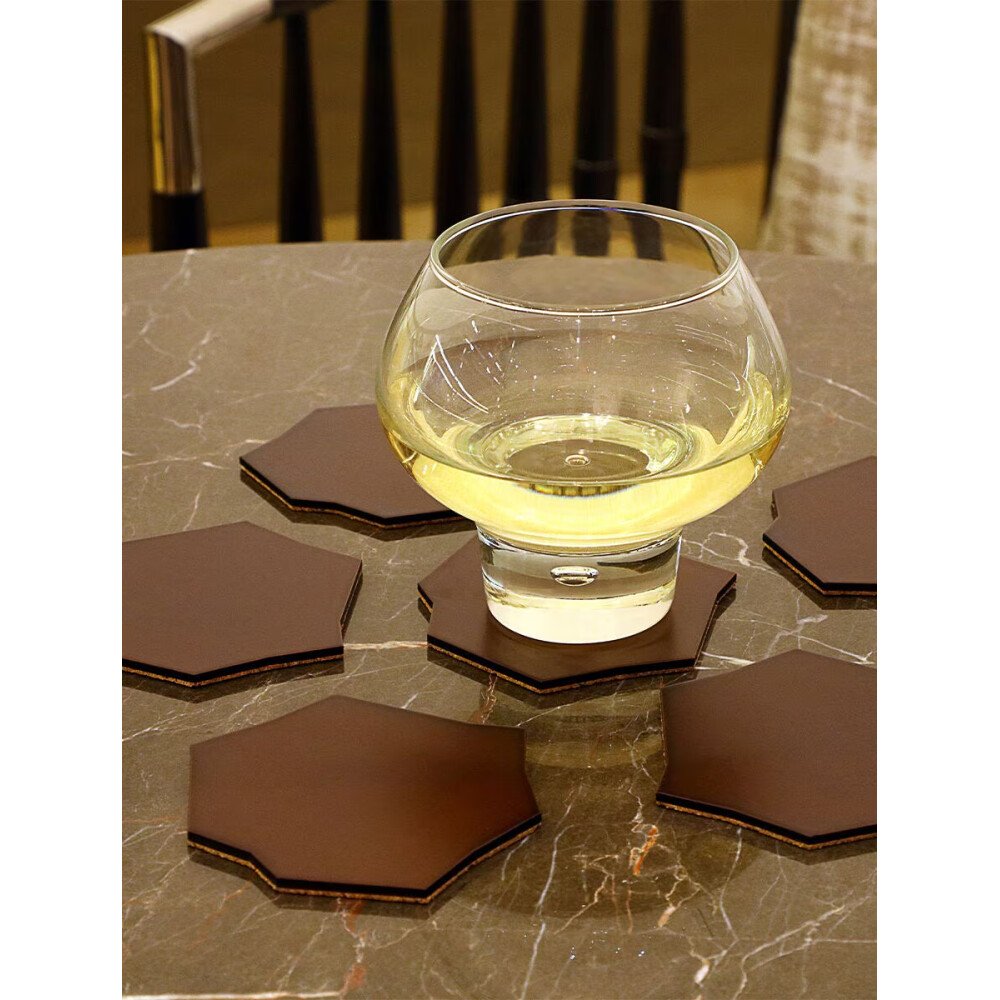 Buy Chocolate Brown Wood Hand Crafted Coaster & Trivet