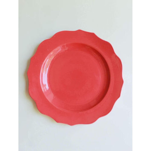 Buy CORAL RED Ceramic Hand Crafted Plates