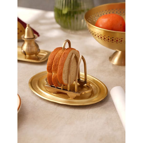 Buy Gold Brass Beaten Tray/Platter