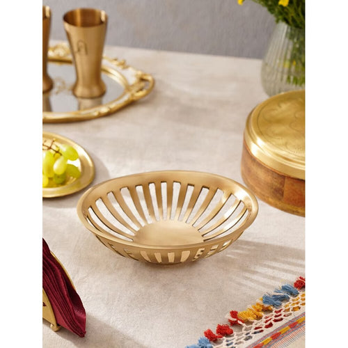 Buy Gold Brass Engraved Tray/Platter