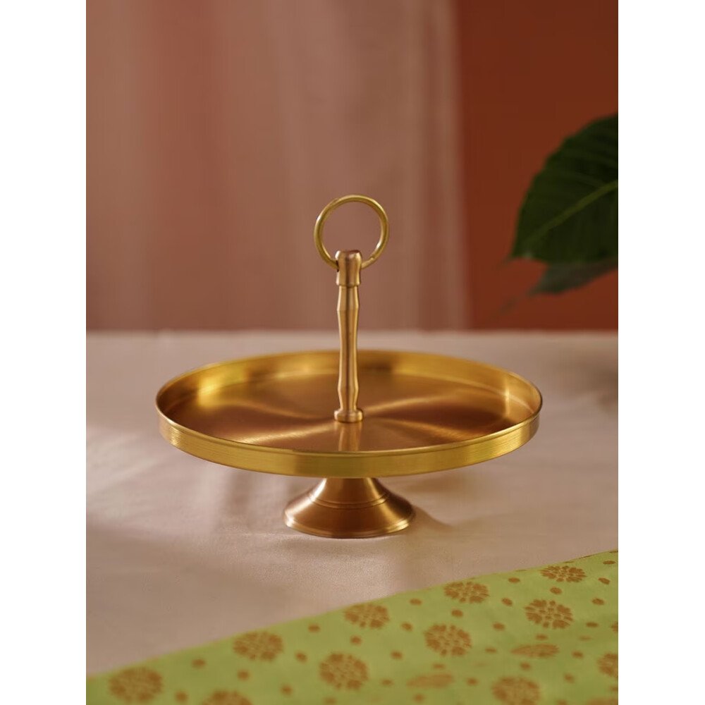 Buy Gold Brass Solid Tray/Platter