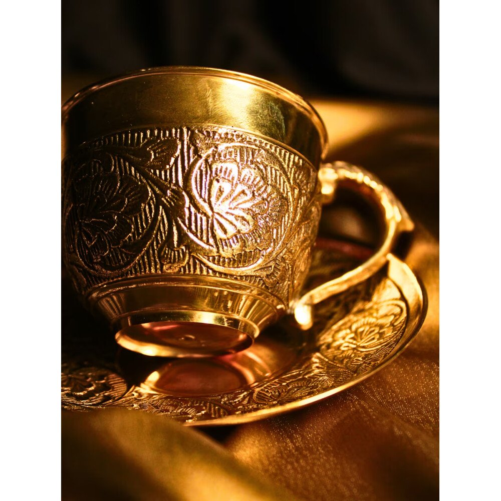Buy Gold Hand Crafted Brass Cup