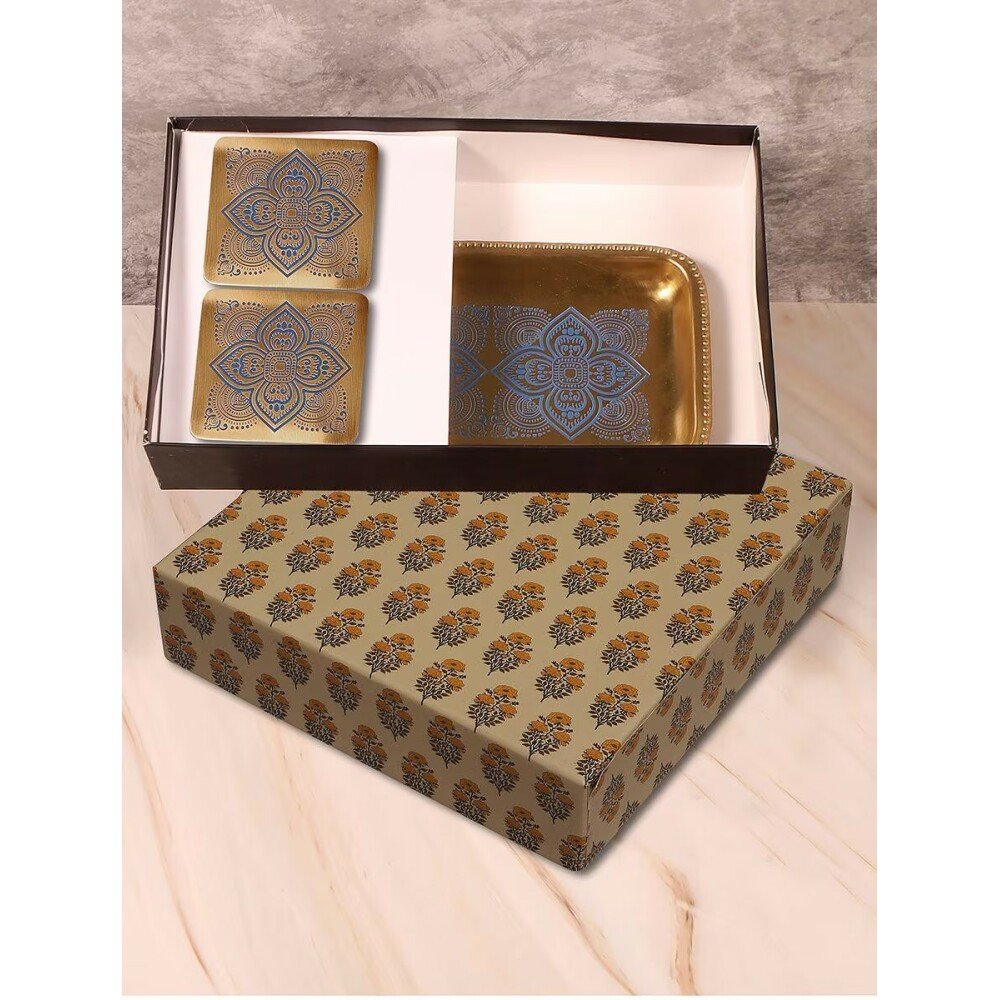 Buy Gold Hand Crafted Brass Gift Box