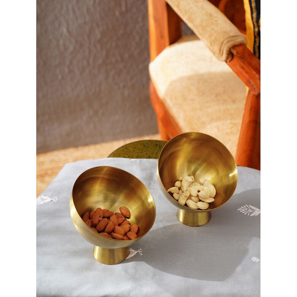 Buy Gold Hand Crafted Metal Solid Bowls