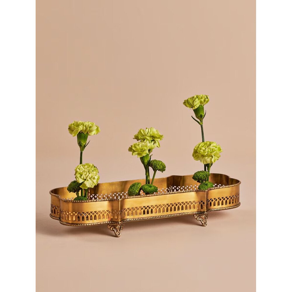 Buy Gold Hand Crafted Stainless Steel Tray/Platter