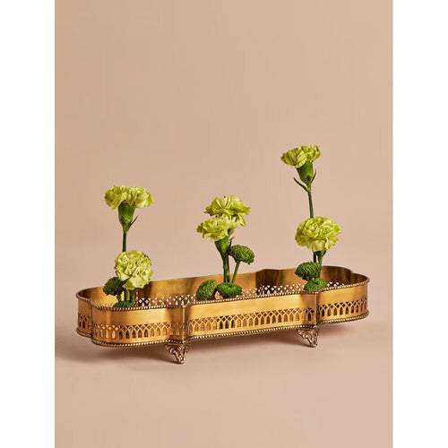 Buy Gold Hand Crafted Stainless Steel Tray/Platter