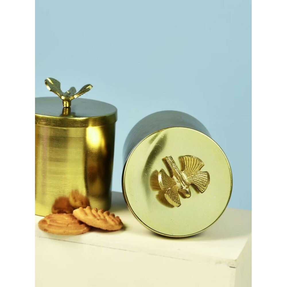 Buy Gold Metal Engraved Storage