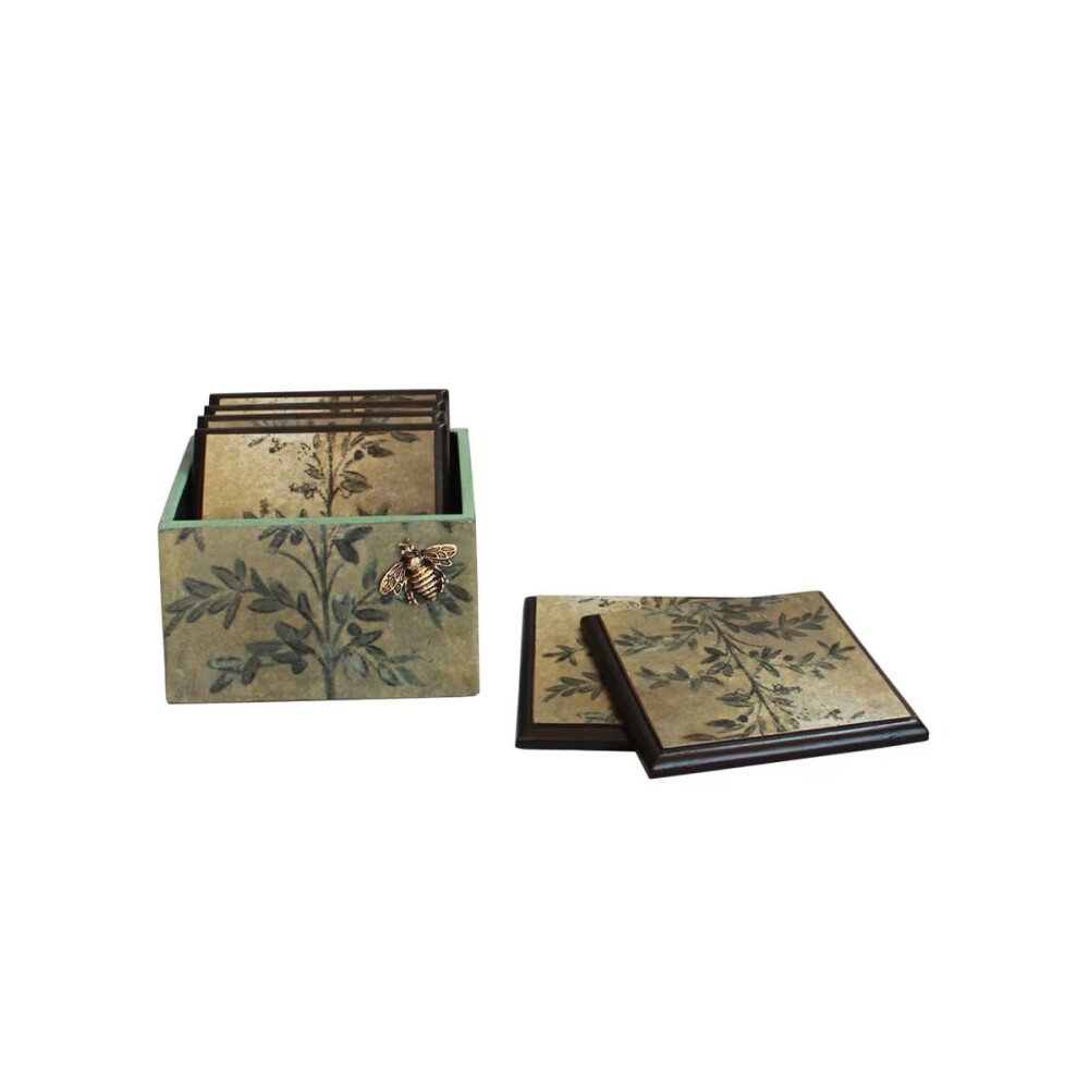 Buy Gold Wood Coaster & Trivet