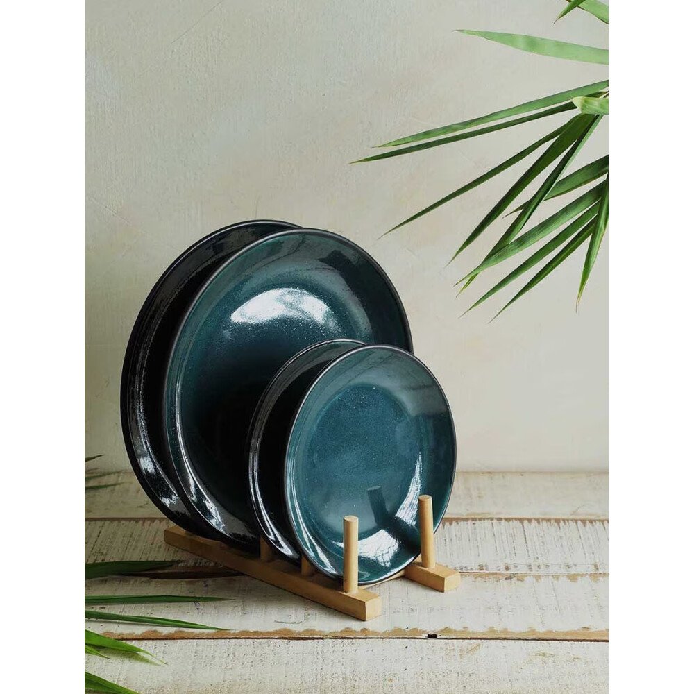 Buy Green Ceramic Hand Crafted Serveware Plates