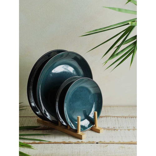 Buy Green Ceramic Hand Crafted Serveware Plates