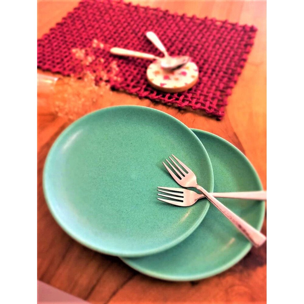 Buy Green Ceramic Round Serveware Plates