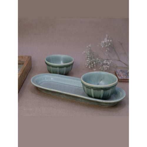 Buy Green Ceramic Table Top Bowls