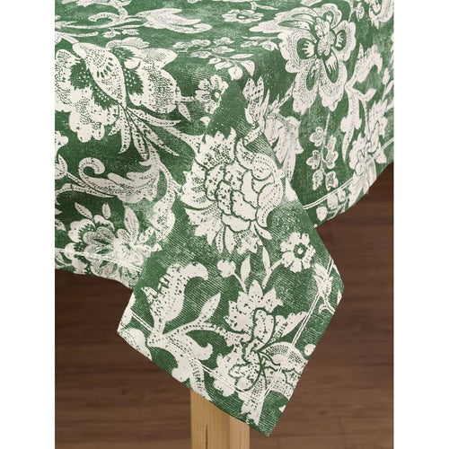 Buy Green Cotton Rectangle Table Cloth