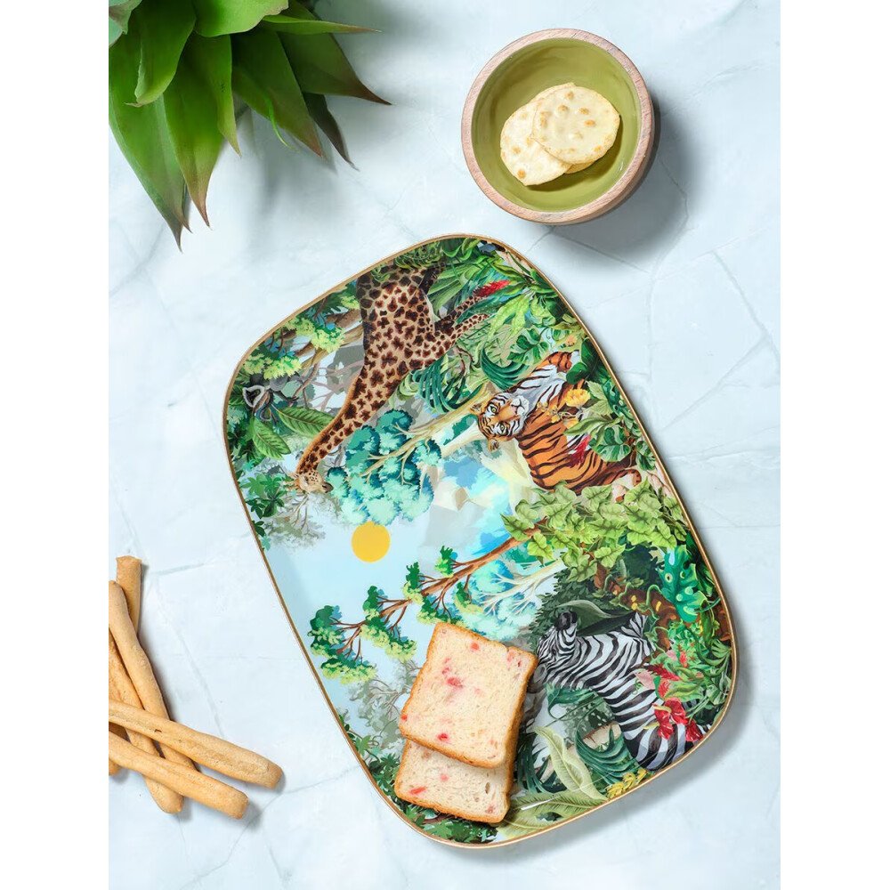Buy Green Hand Crafted Mango Wood Floral Bowls