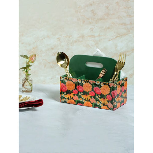 Buy Green Hand Crafted MDF Printed Cutlery