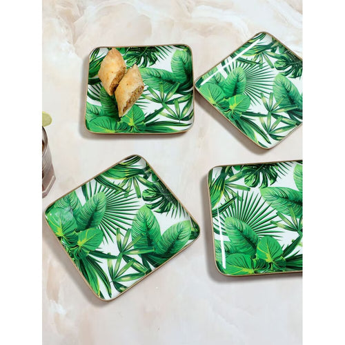 Buy Green Iron Square Hand Crafted Serveware Plates