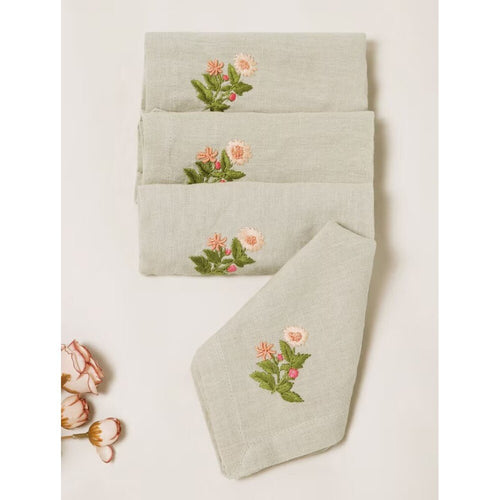 Buy Grey Cotton Printed Table Napkins