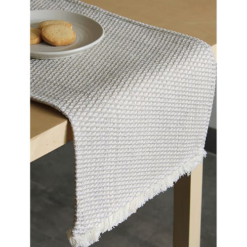 Buy Grey Cotton Table Runner